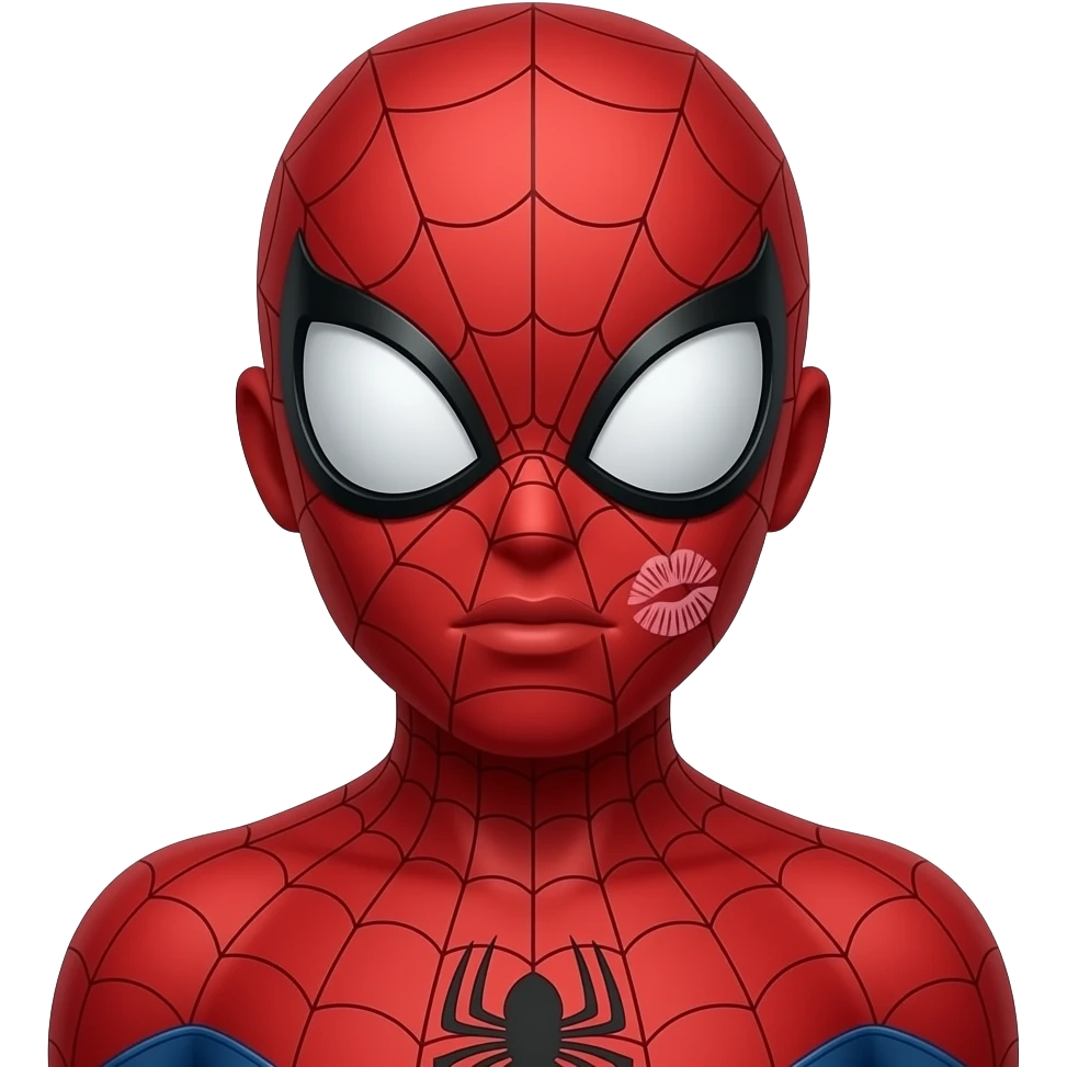 spider man with kiss marks emoji