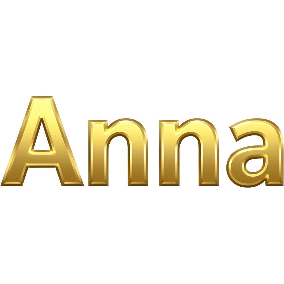 GOLD LETTERS NAME ANNA emoji