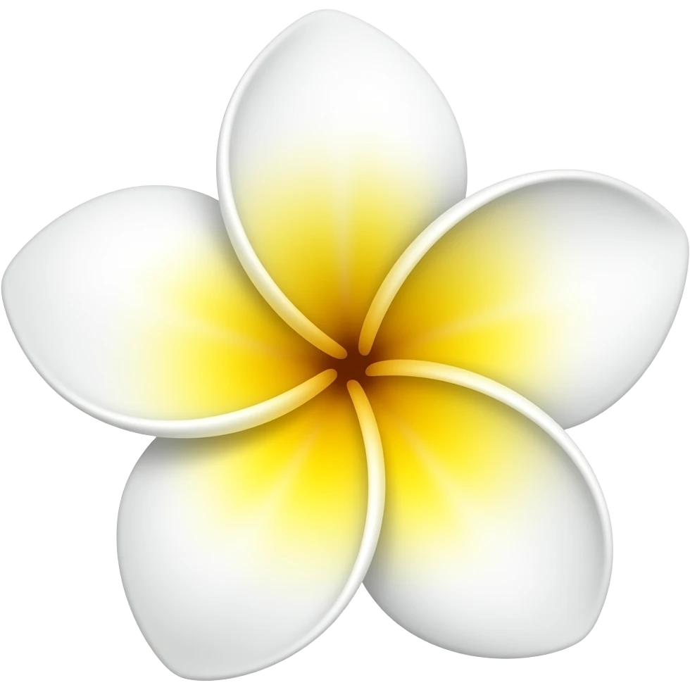 Just plumeria flower centre need to be yellow and white outside make it emoji emoji