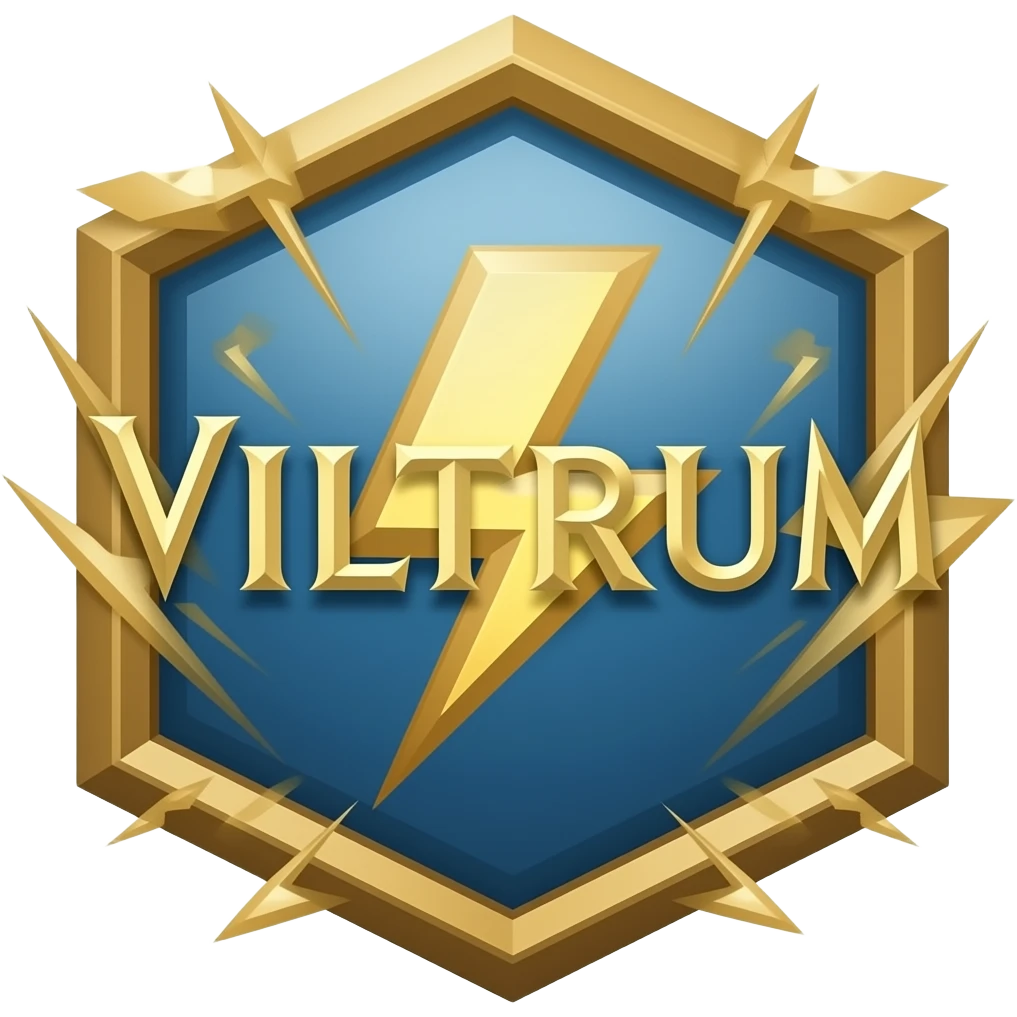 IMPÉRIO VILTRUM logo para guilda com raios em volta emoji