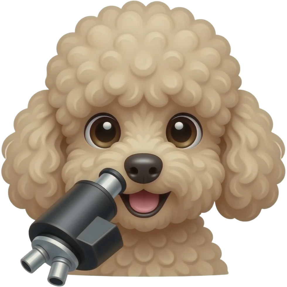 poodle using 🔬 only face for profile emoji