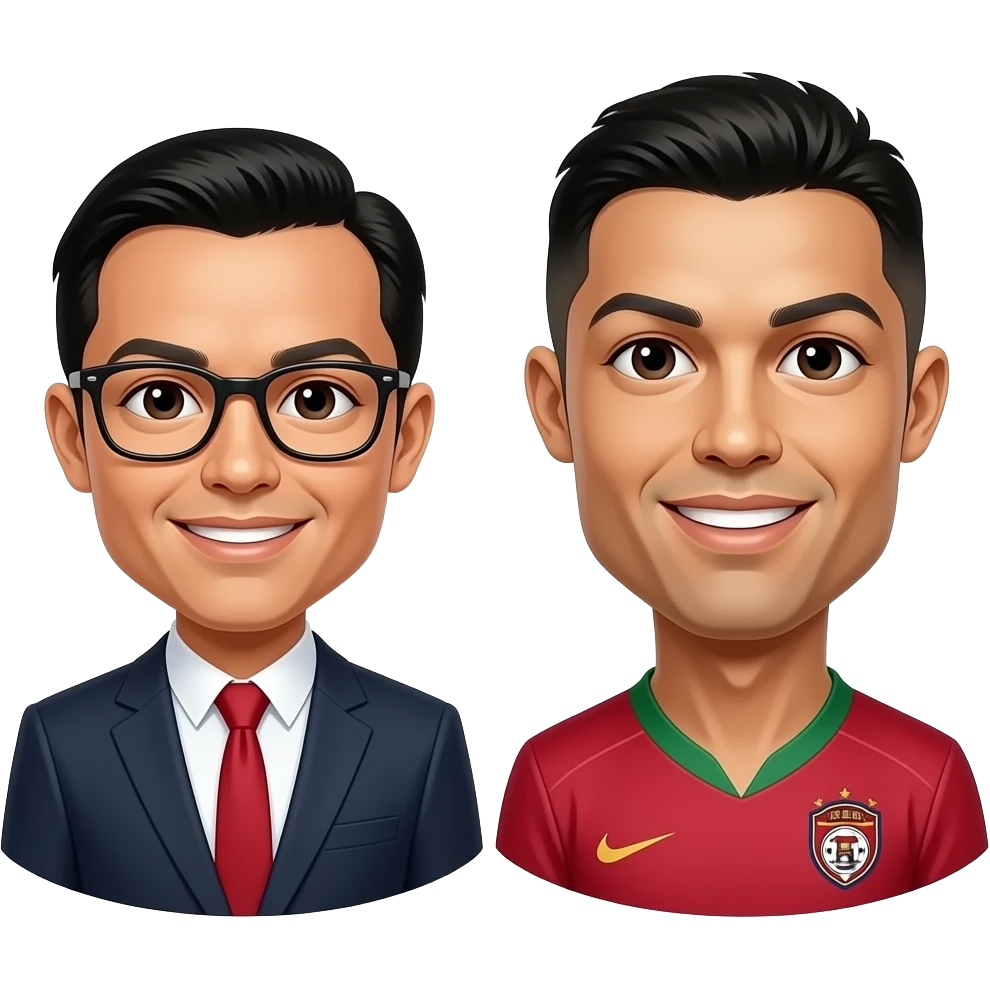 Jokowi dan Cristiano Ronaldo emoji