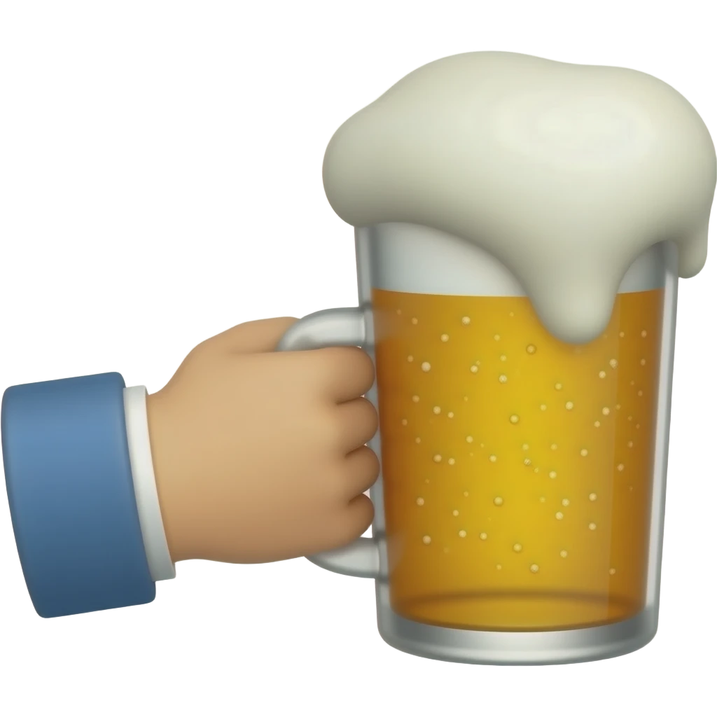 quiero un boton de like pero sosteniendo un vaso de cerveza emoji