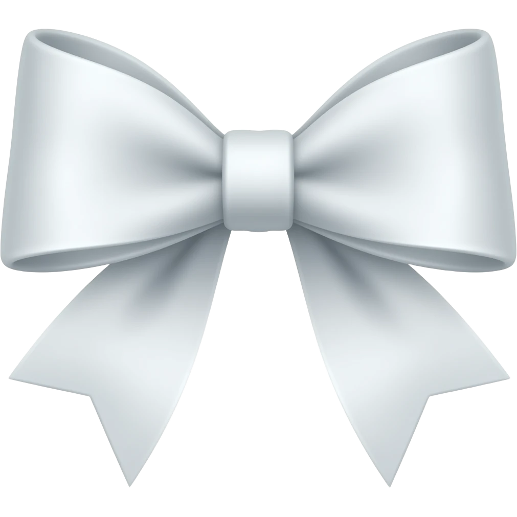 Shiny white bow emoji