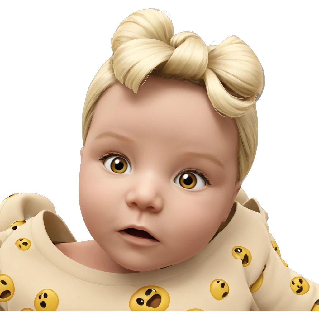 blonde girl portrait staring back emoji