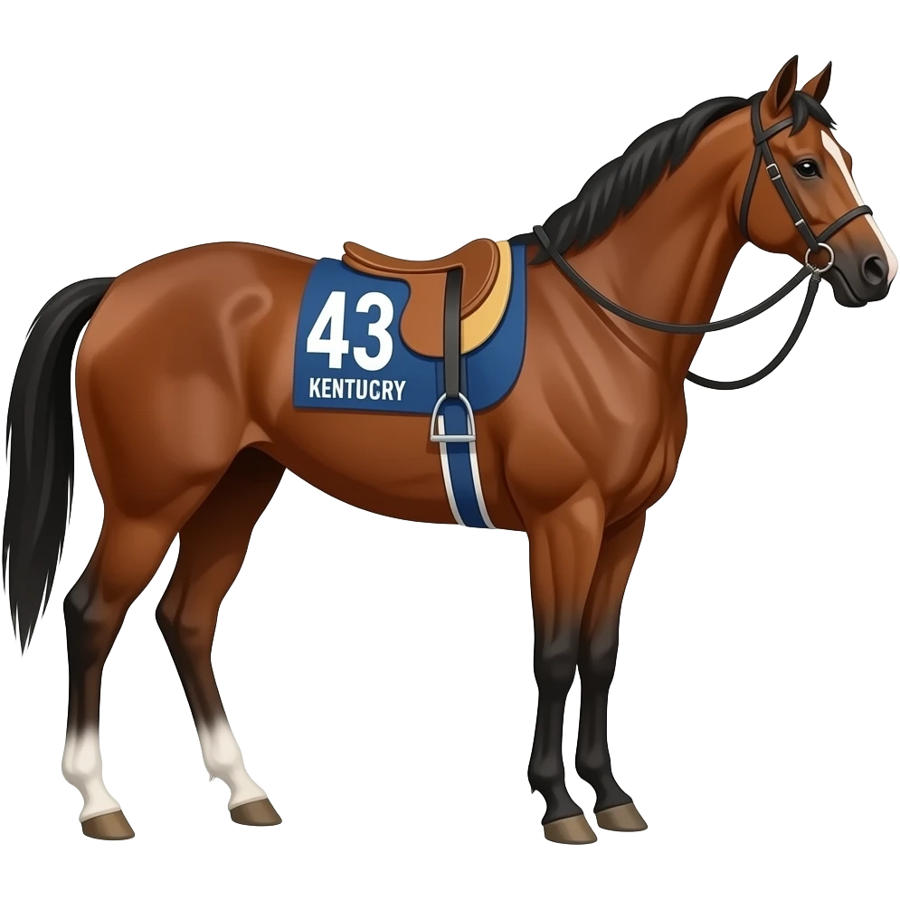 Kentucky Derby horse emoji
