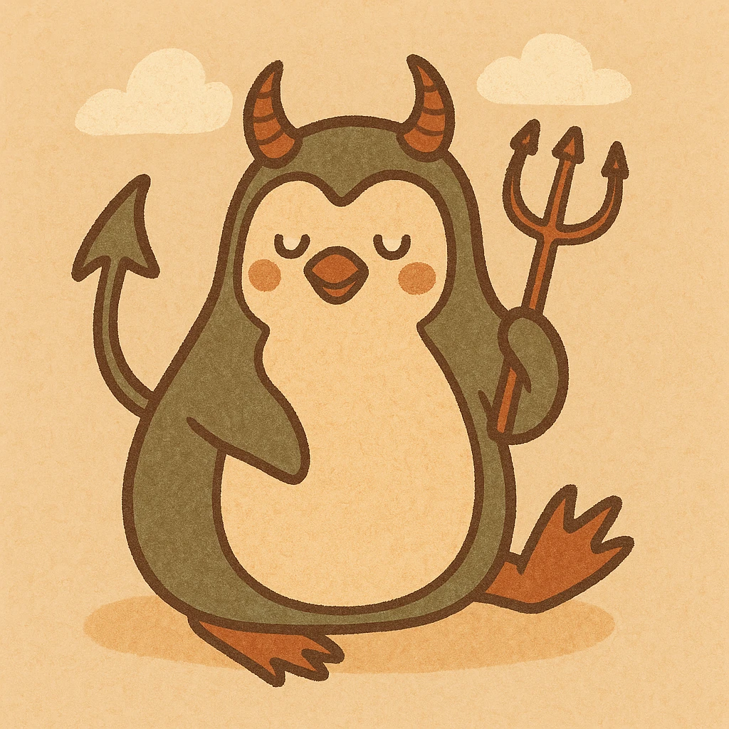 linux penguin demon emoji