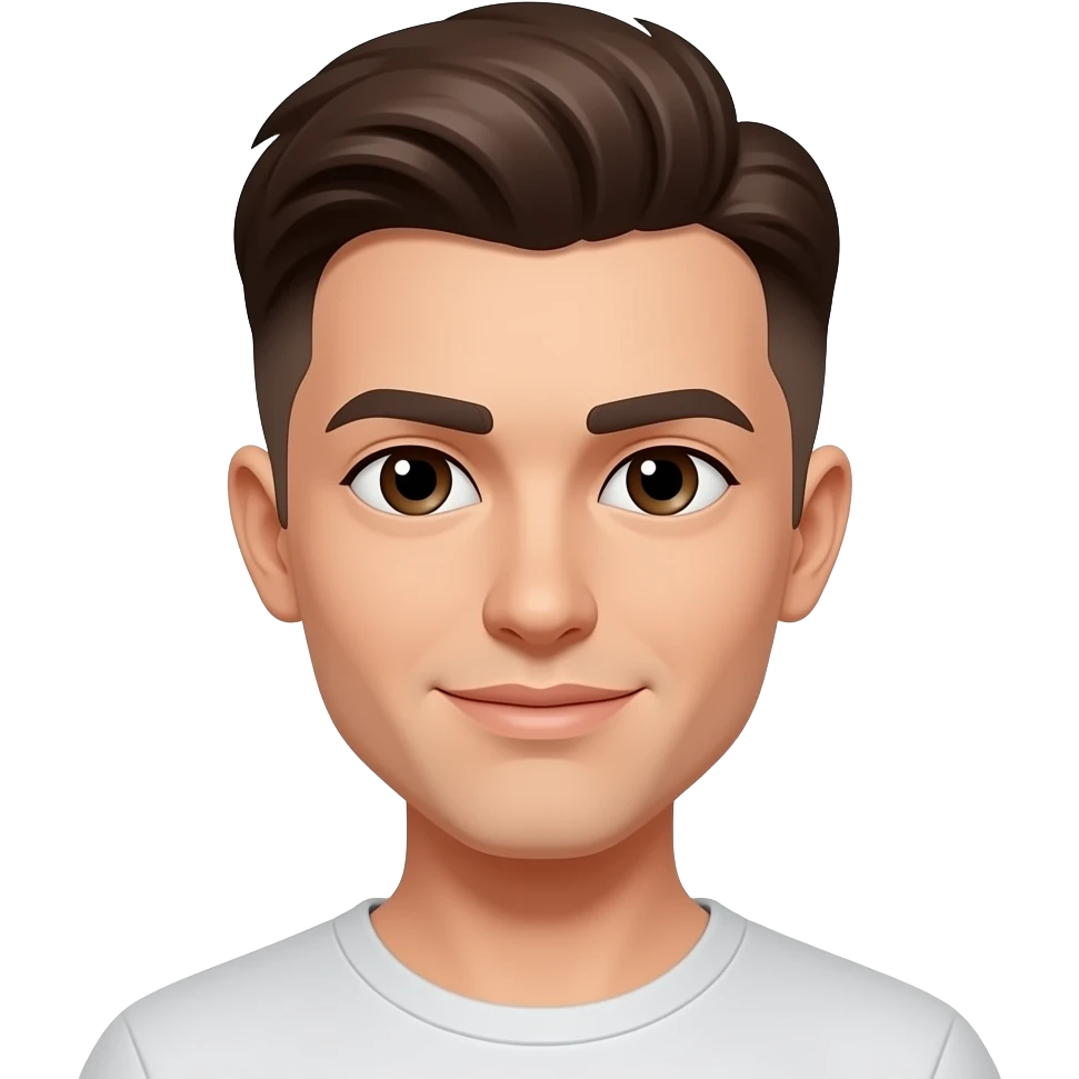 Make there hair a dark brown low taper fade emoji