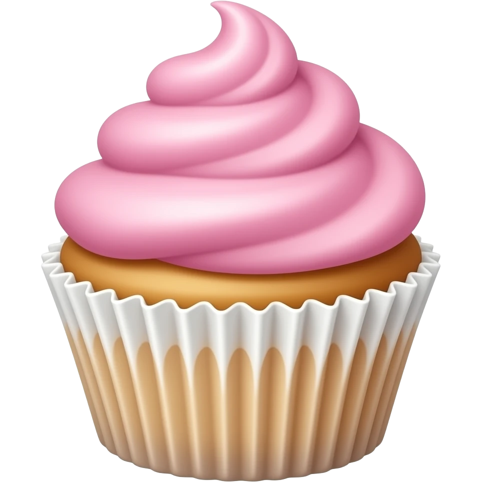 Cupcake with pink icing emoji