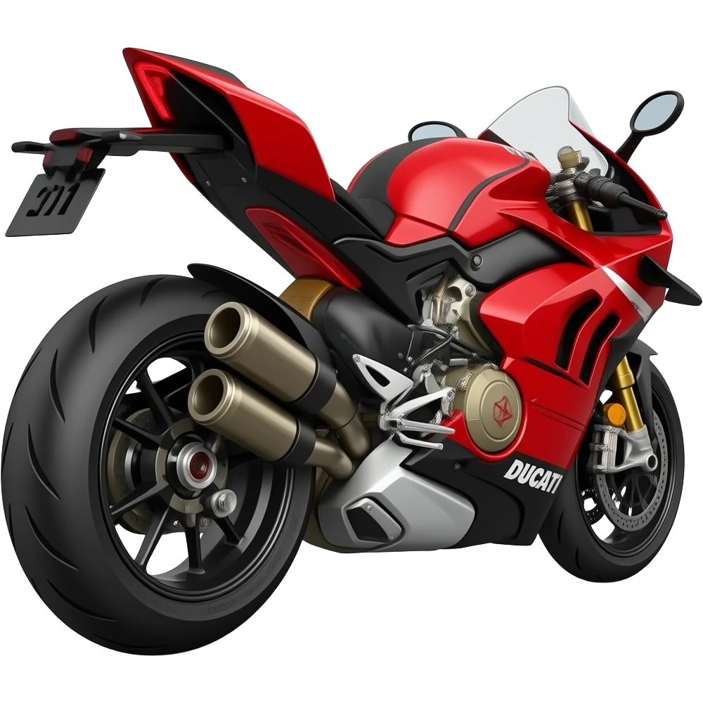 Ducati Street fighter V4 with hight mount exhaust. emoji