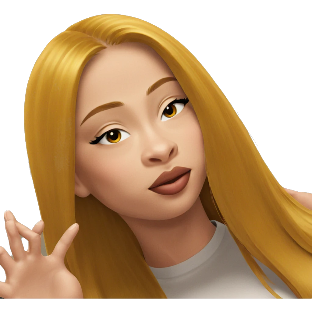 blonde girl with long hair emoji