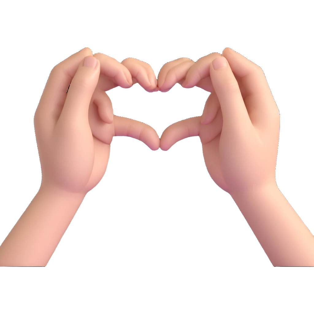heart hands gesture emoji