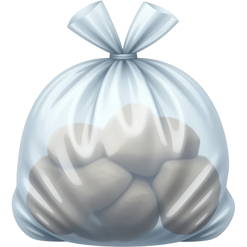 transparent garbage bag emoji