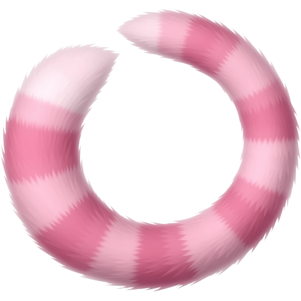 Pink cat tail emoji