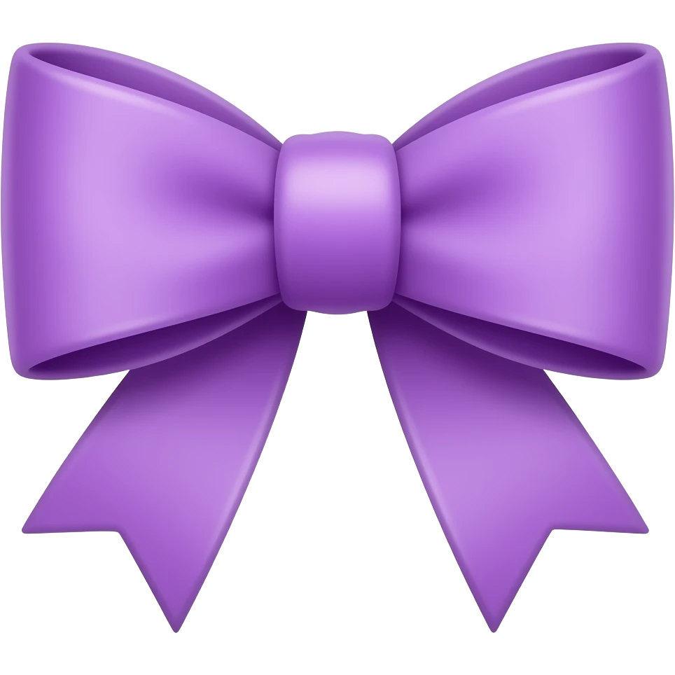 Aesthetic purple bow emoji