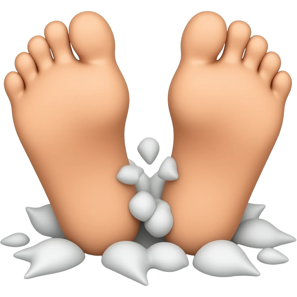 Feet ripping through In shoes emoji