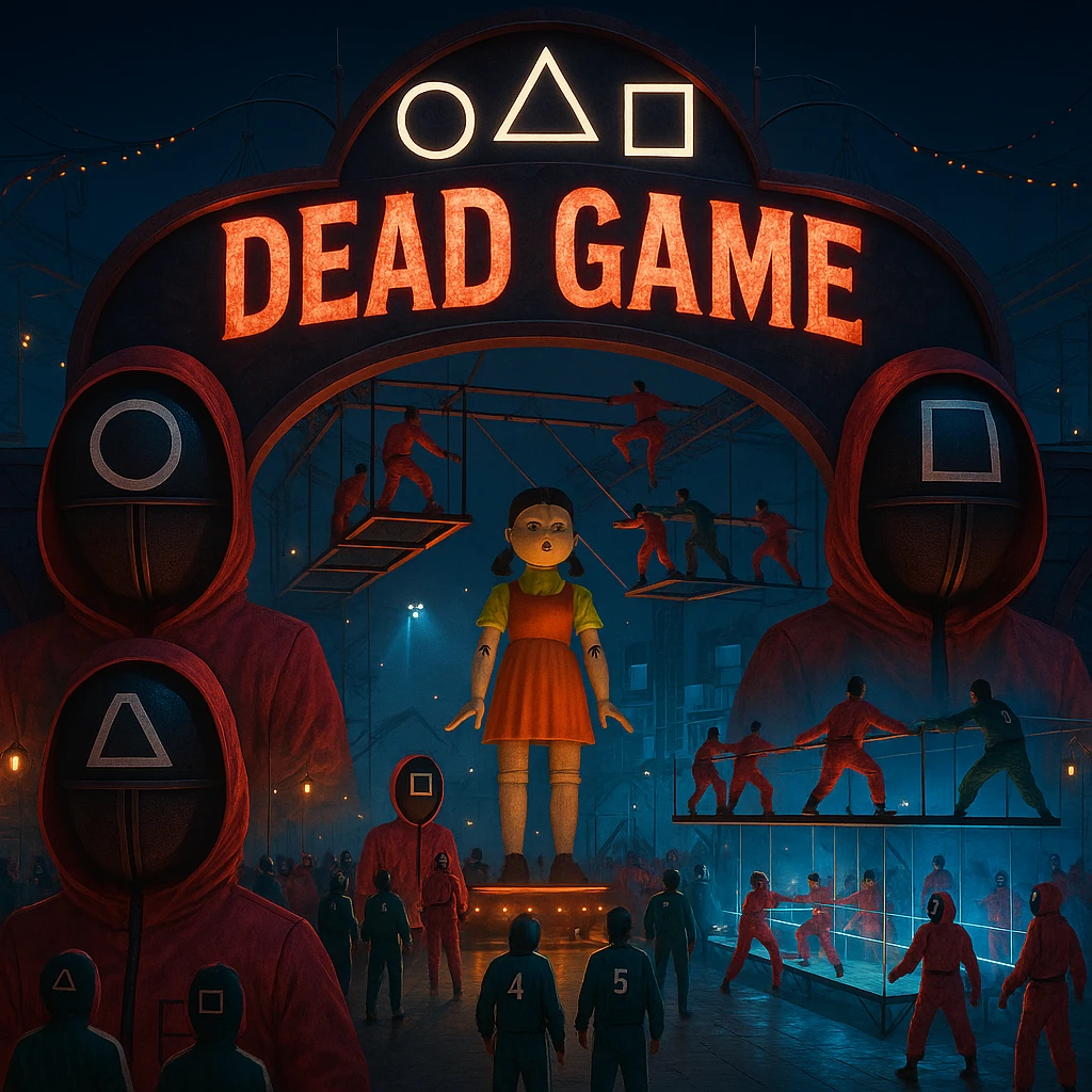 The Squid game  the game ( serie netflix)  dead game ( version parc atrraction) emoji
