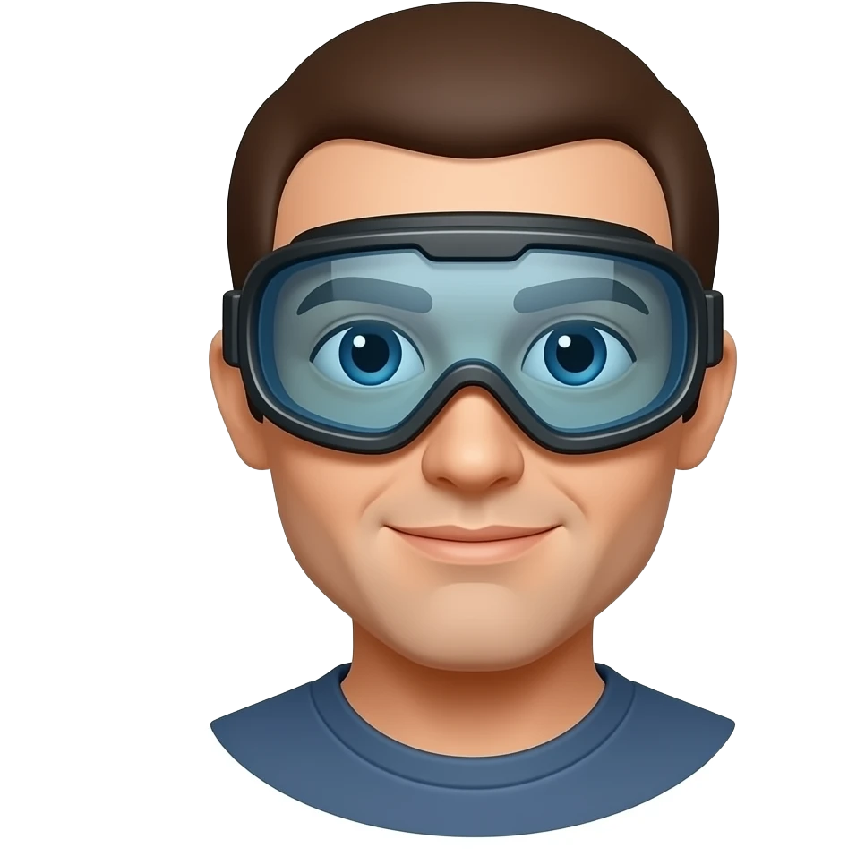 with wearing googles cool emoji