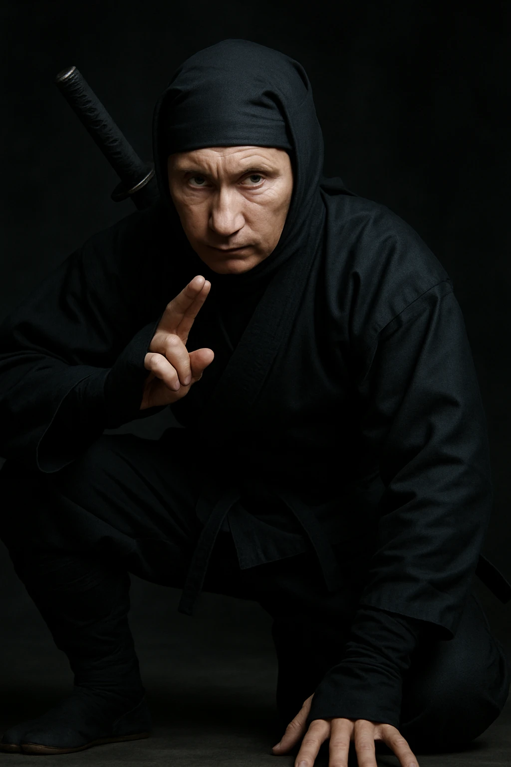 Realistic Putin as a ninja emoji