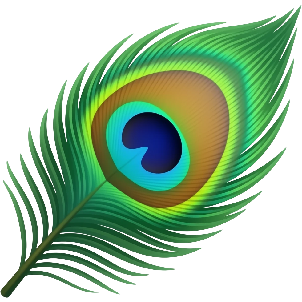 Peacock feather emoji