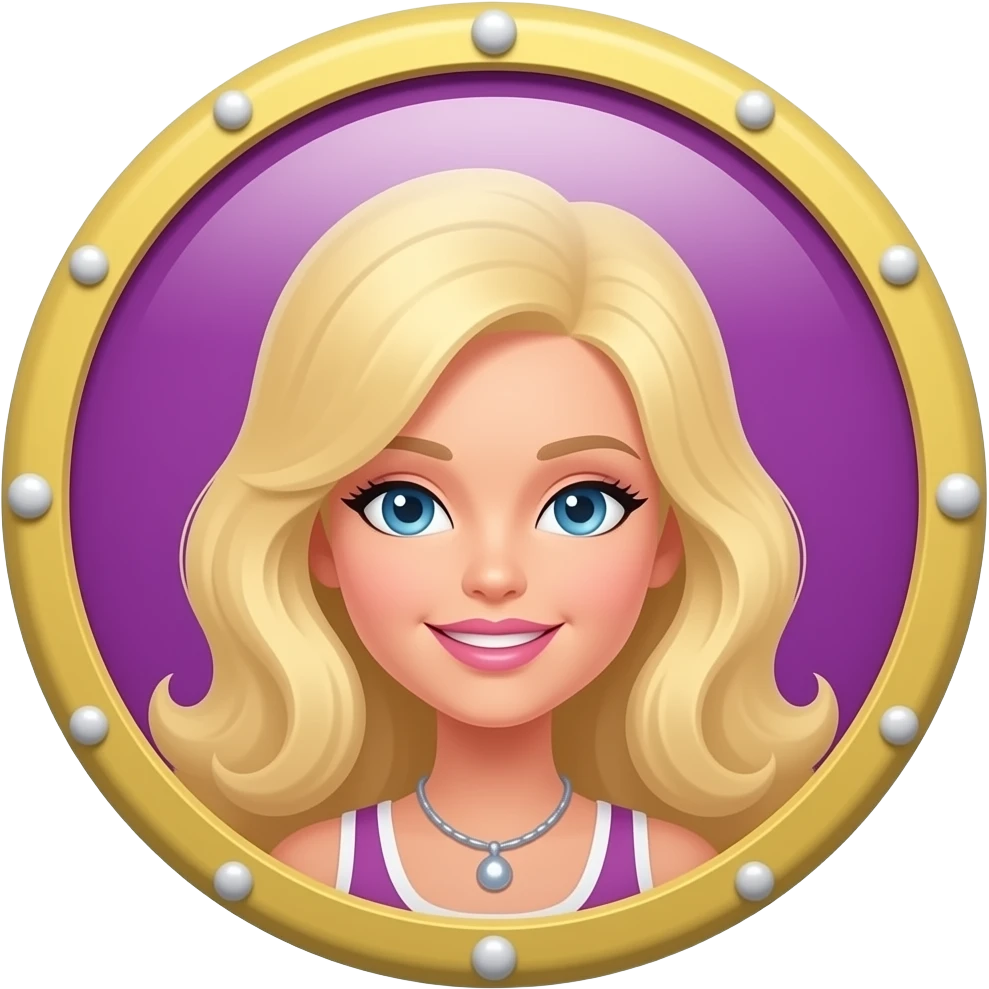 yellow and purple a circular wall decor  inspired by Barbie colour palette emoji