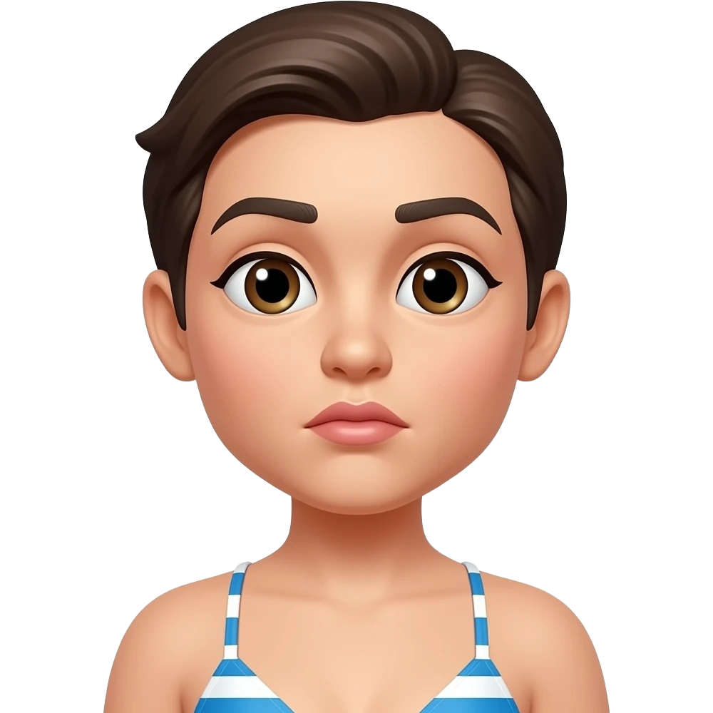 Bikini woman farts emoji