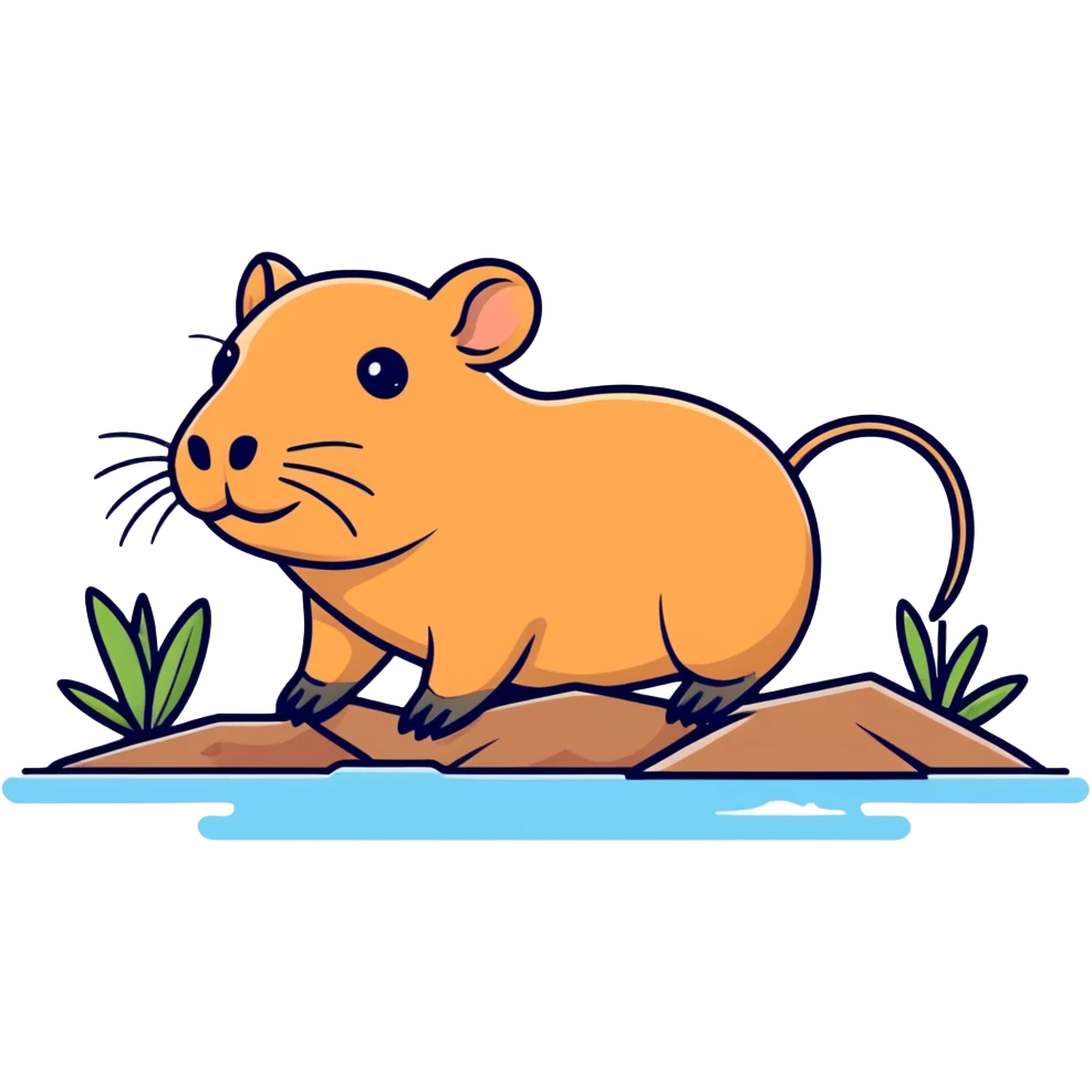 Falca levantado uma capyvara emoji
