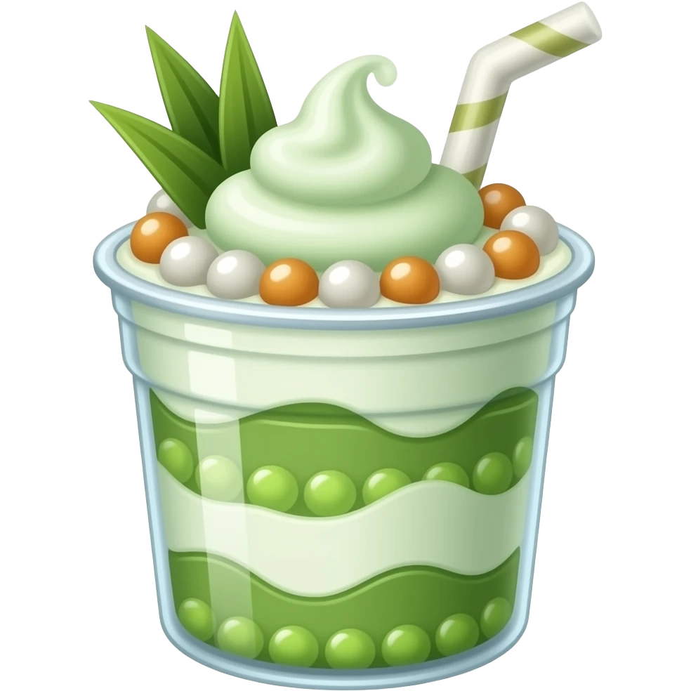 buko pandan in sago parfait cup emoji