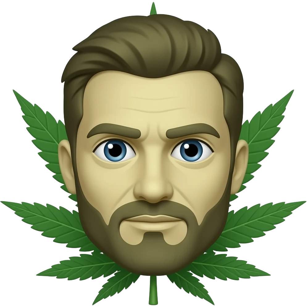 Marihuna con solo los ojos emoji