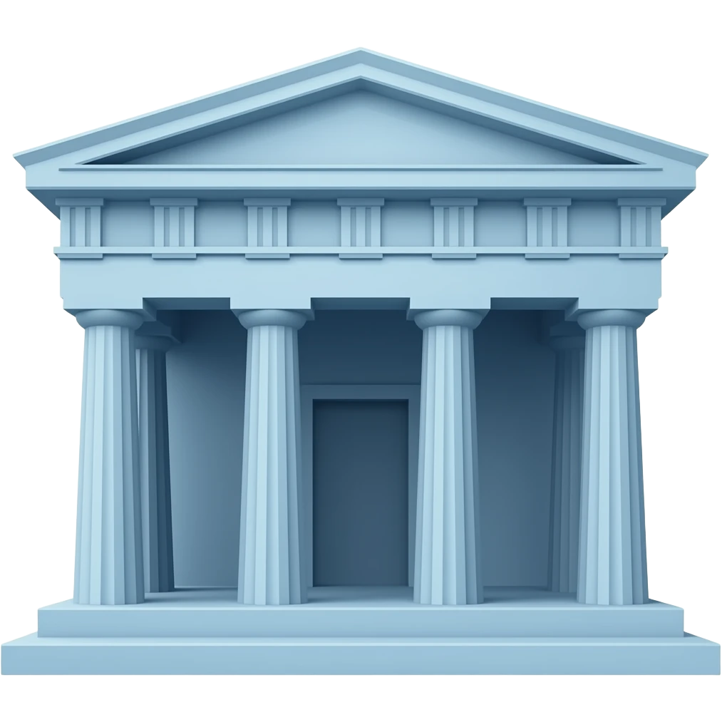 Blauer Grichischer Tempel tranzparenter hintergrund emoji
