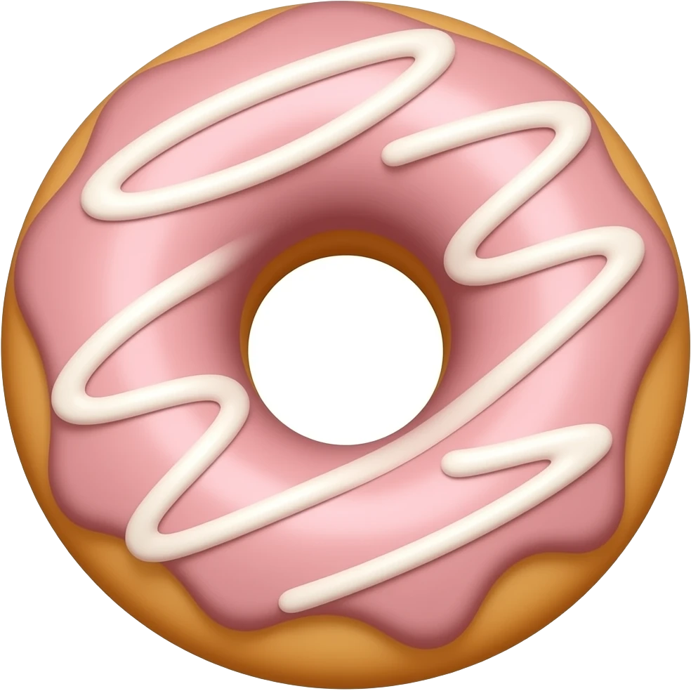 glazed donut no toppings emoji