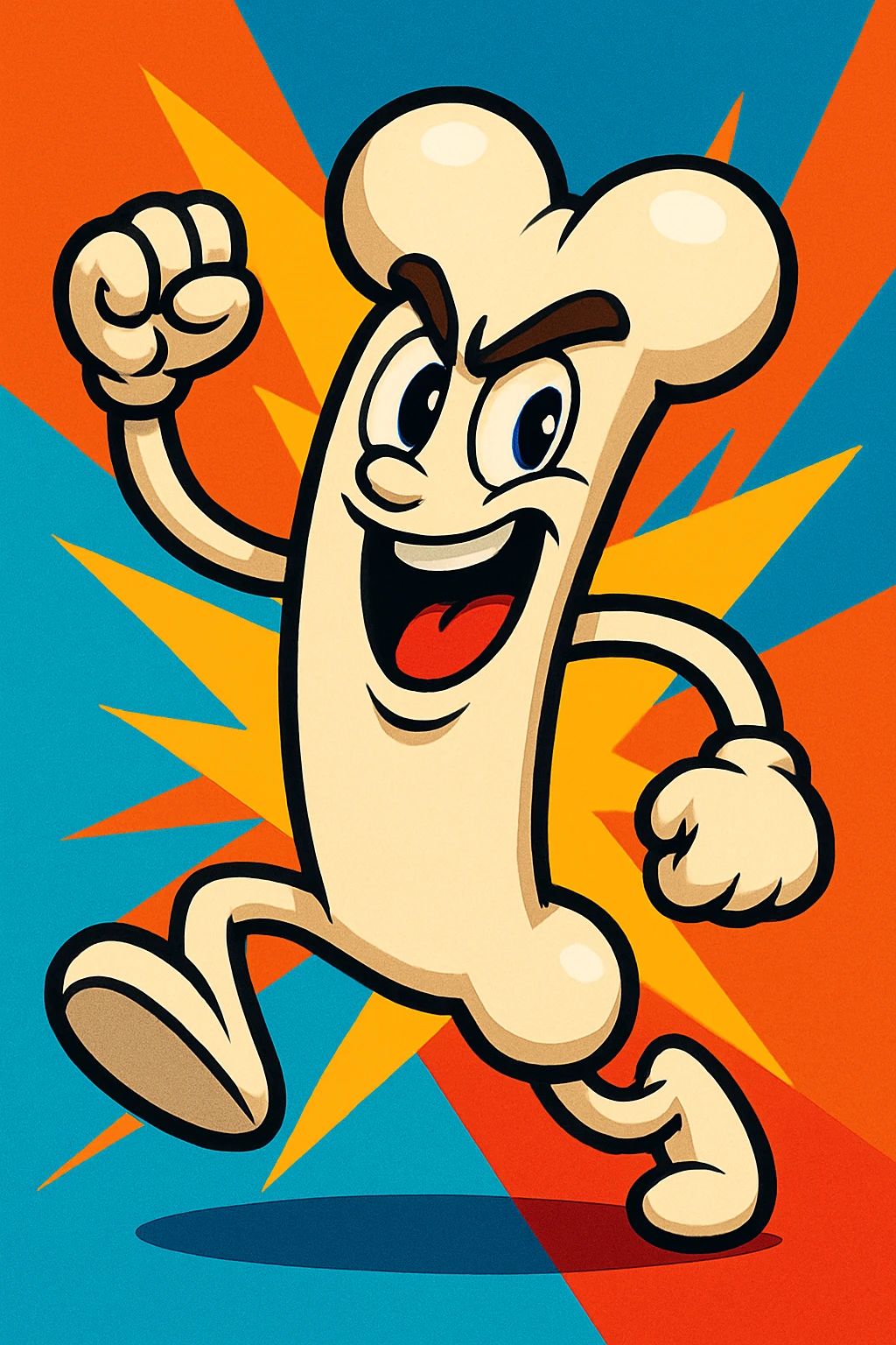 animated bone, expressive and dynamic, vibrant toon style emoji