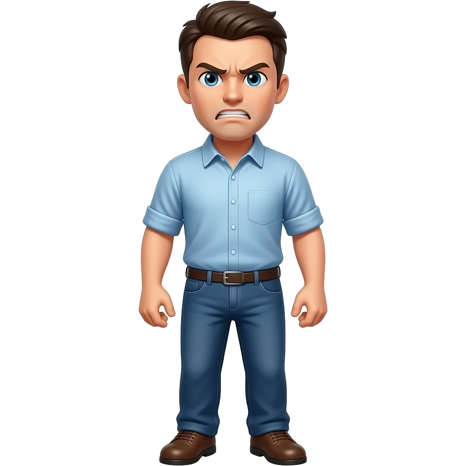 full size frustrated man emoji