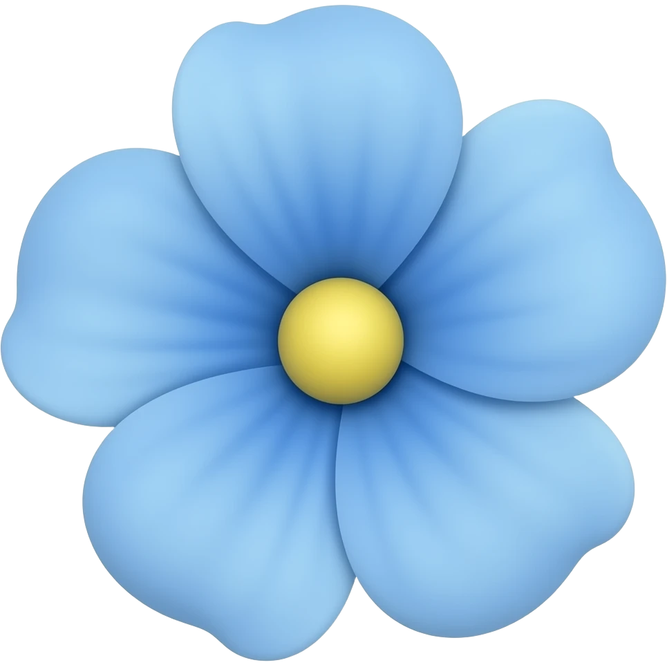 Blue flower emoji