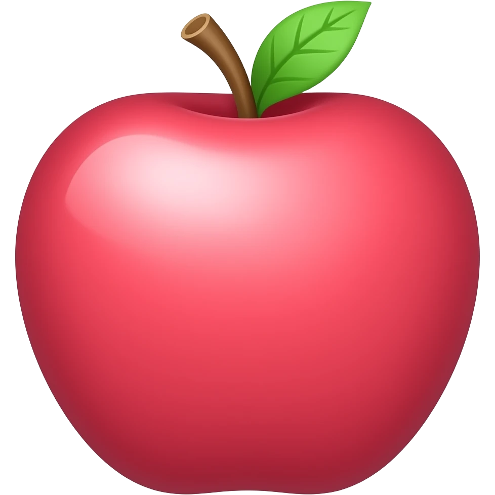 Pink apple emoji