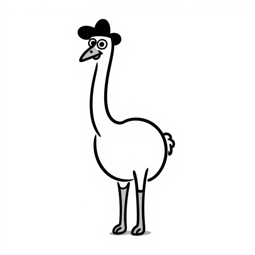 Ostrich emoji