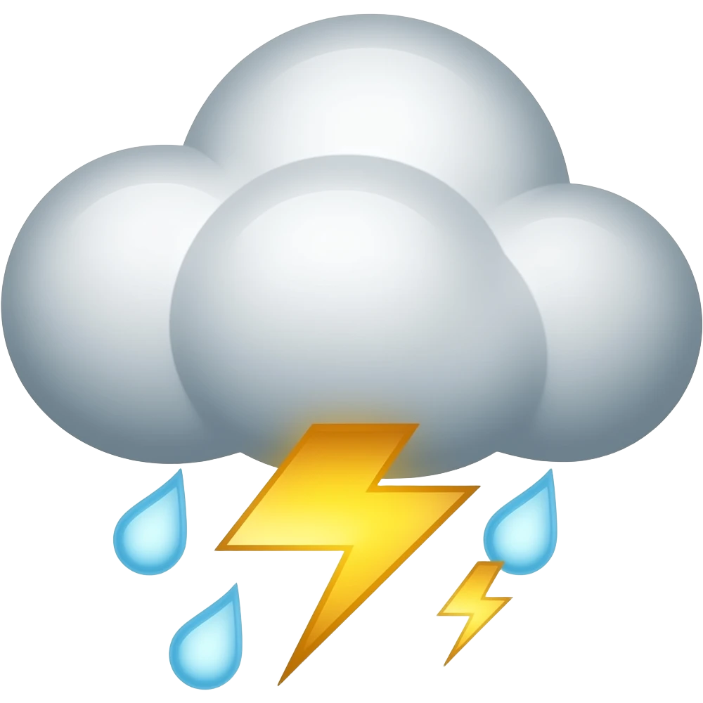 cloud with tunder emoji