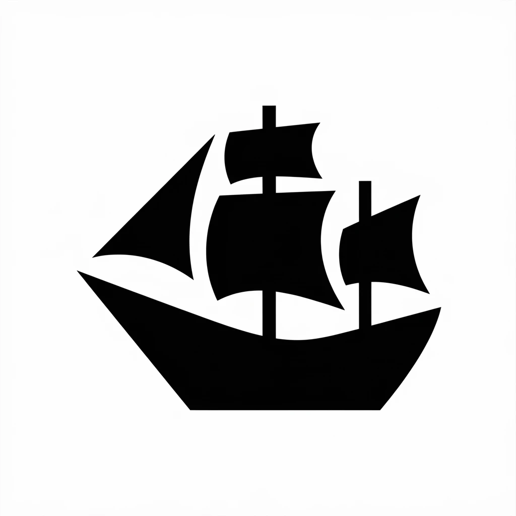 Ship icon black silhouette emoji