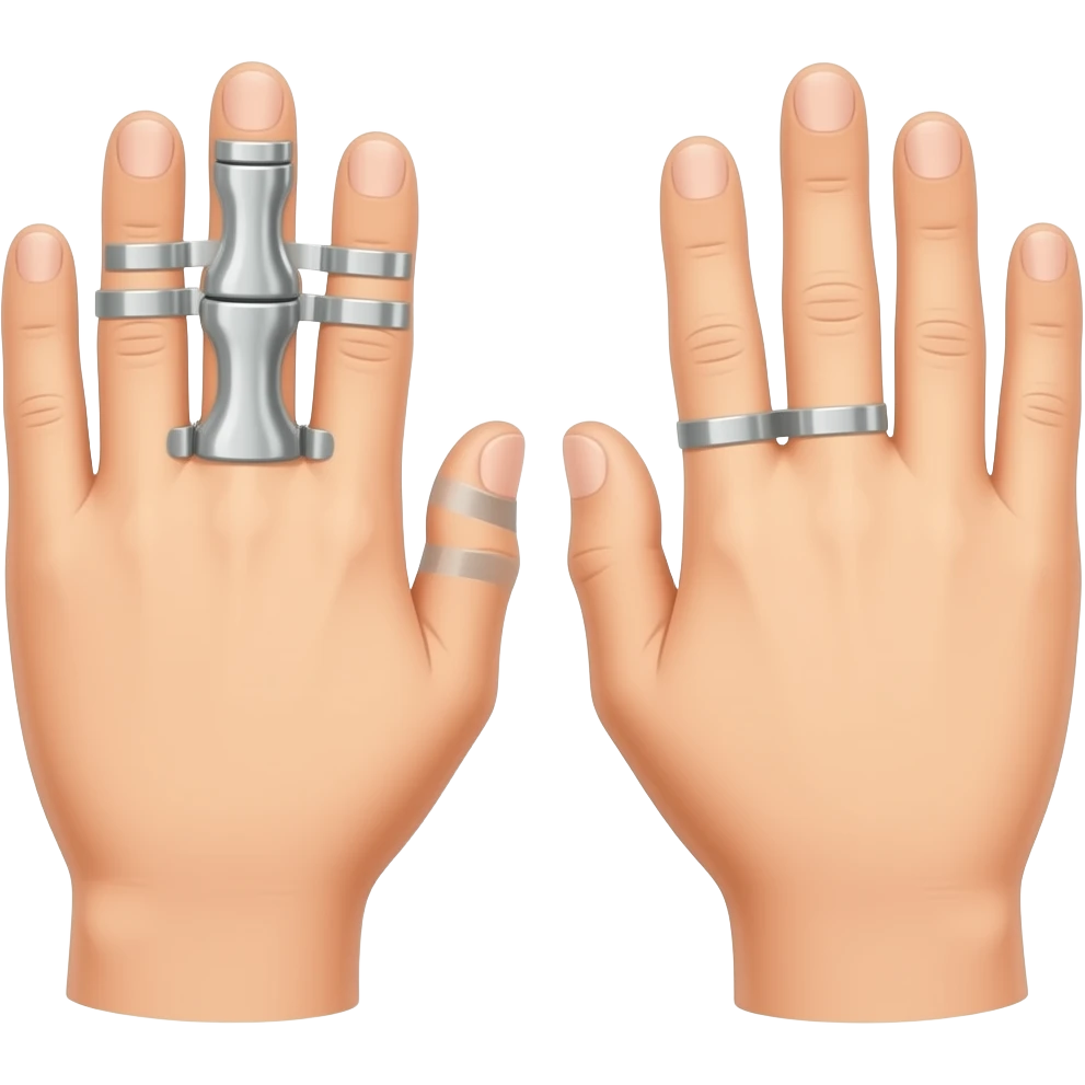 silver ring splint for hypermobile hands emoji