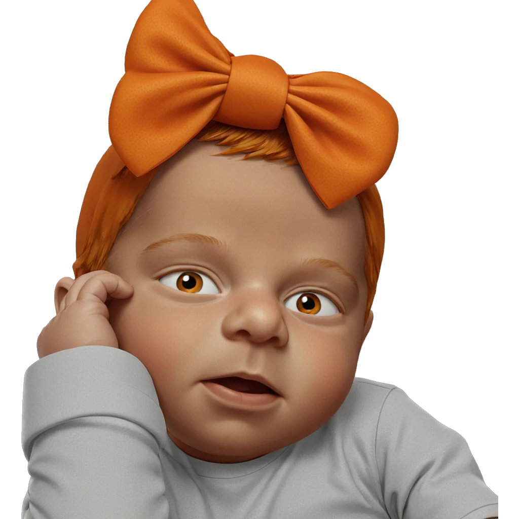 boy with orange hair bow emoji