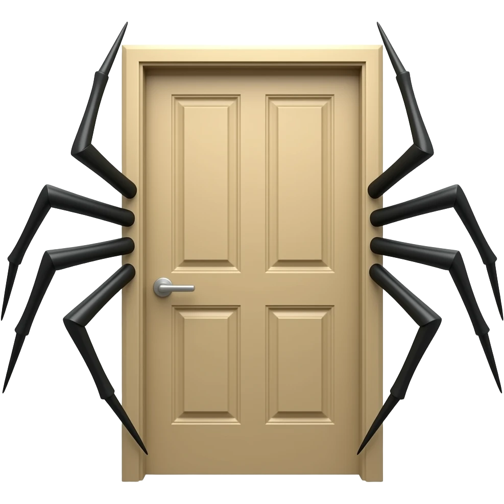 A door with spider legs emoji