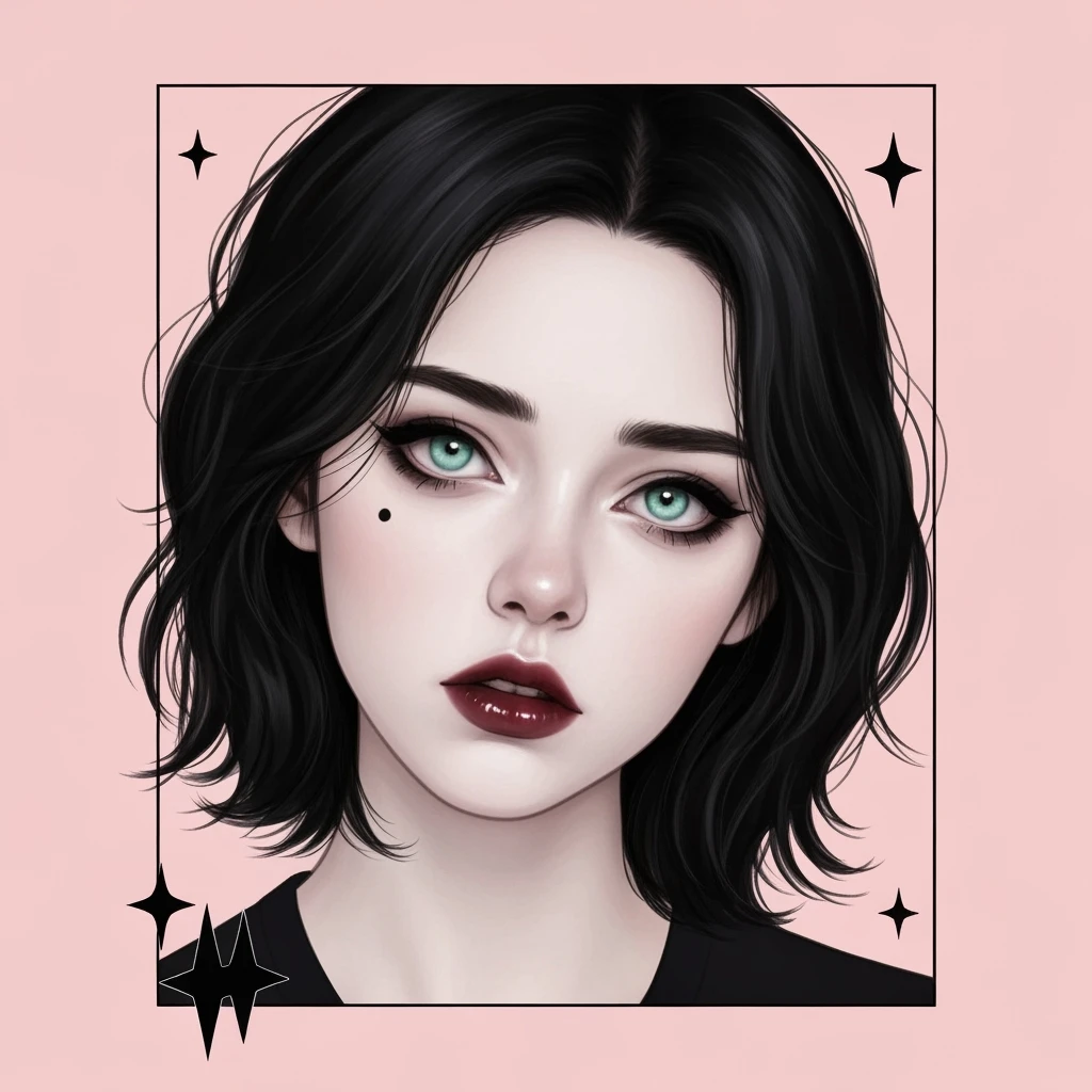 emo profile picture, cute, expressive, minimal, variation 2 emoji
