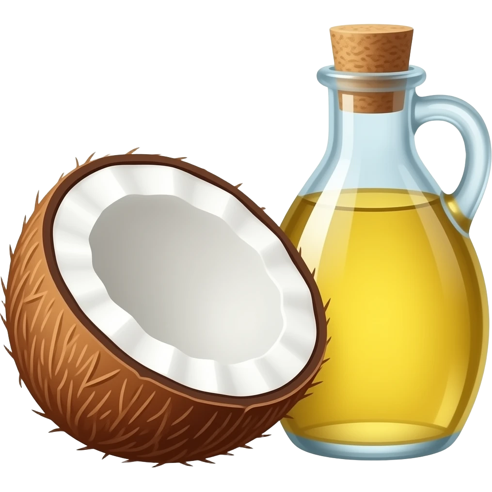 coconut and oil emoji