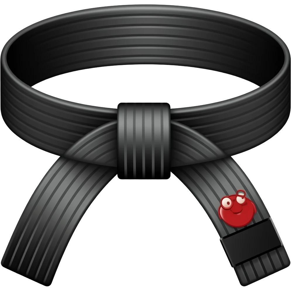 Cintura nera di arti marziali emoji