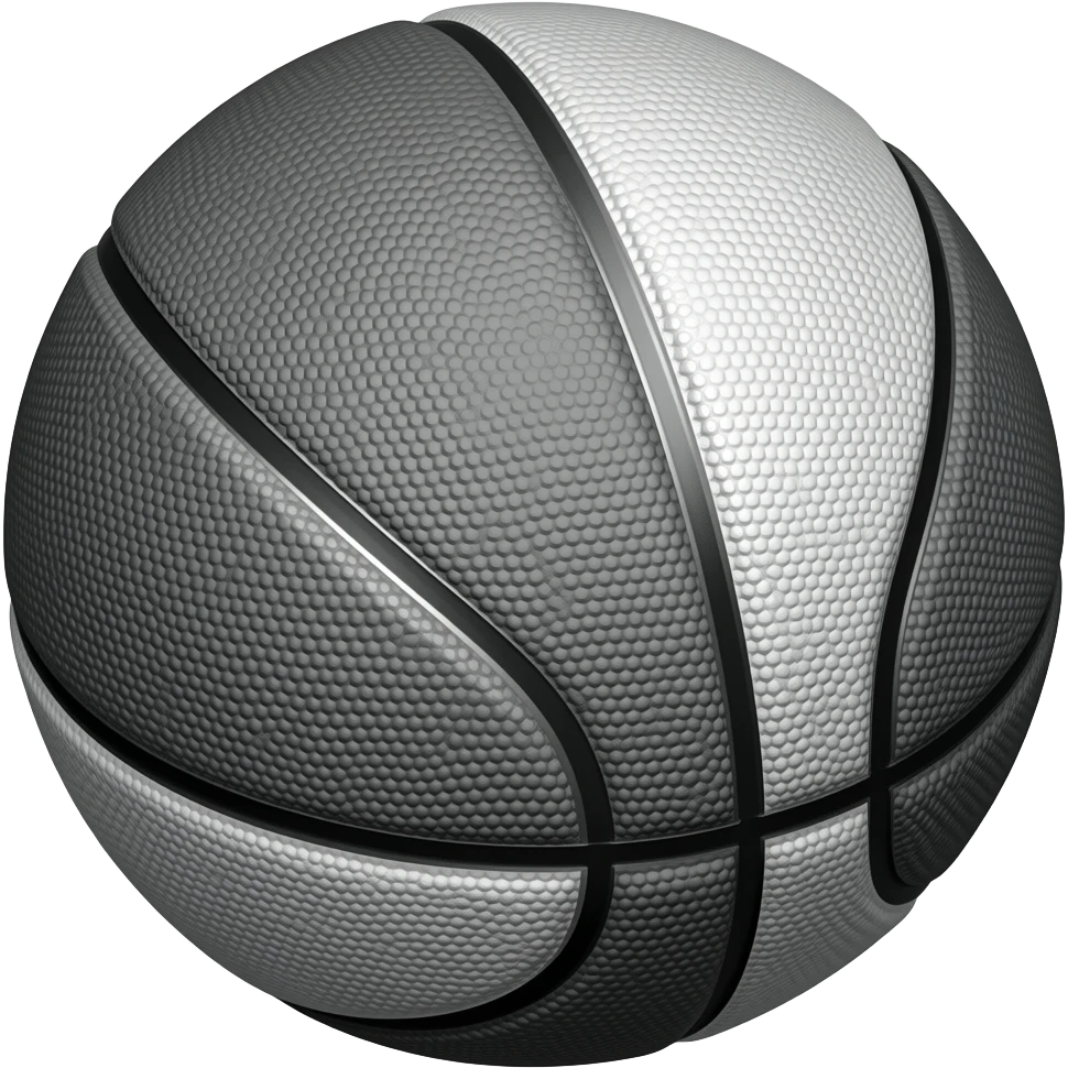 Basketball emoji just black and white tho emoji