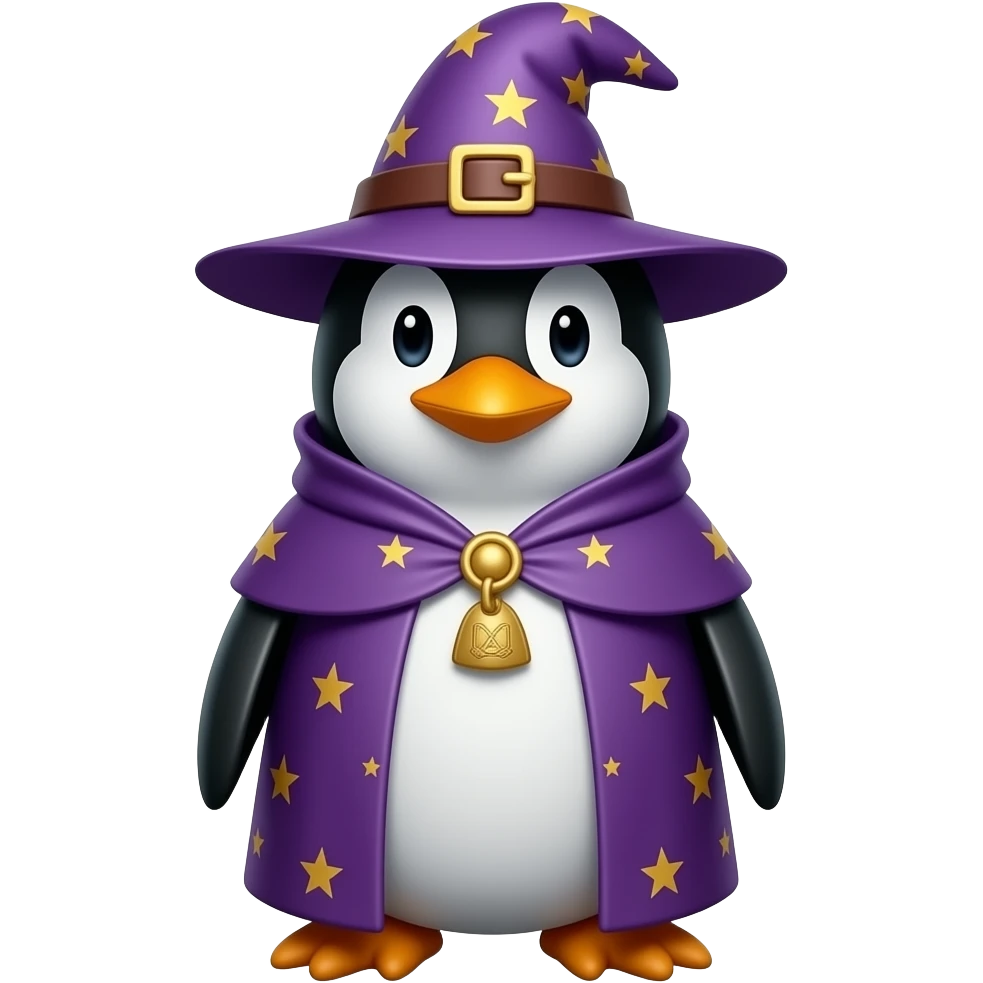 Penguin Wizard emoji