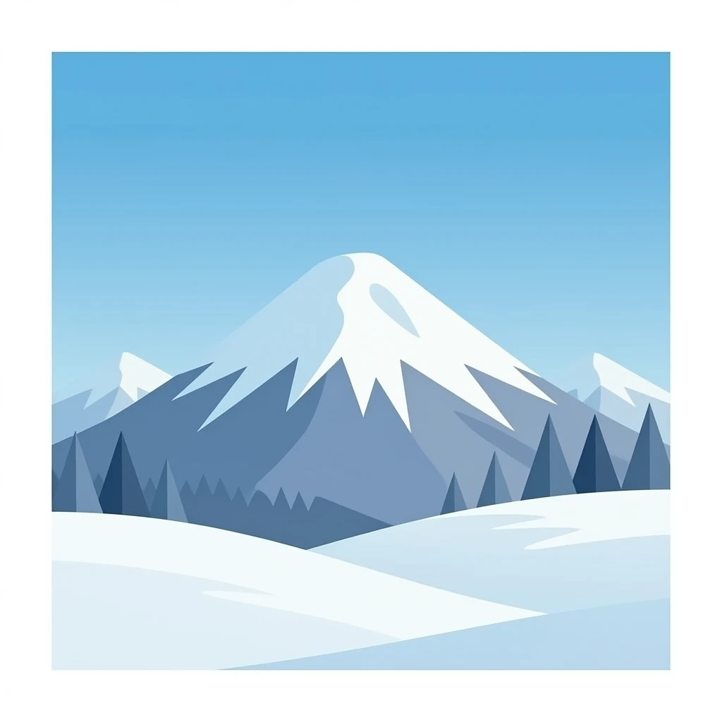 Simple snowy mountain emoji