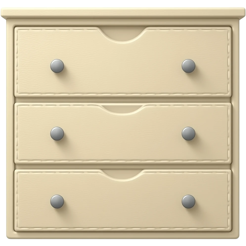 leather drawer with light cream emoji