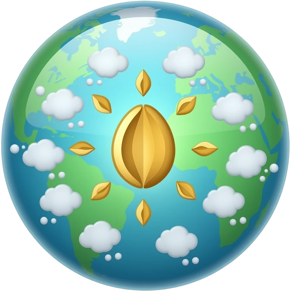 Лого для игры - динамическая метафоры ума и мыслей. Игрок управляет светлым шаром, ловит падающие объекты-мысли и направляет ценные «семена» в центр экрана, чтобы вырастить золотую ось — символ связи между небом и землёй, порядком и хаосом. emoji