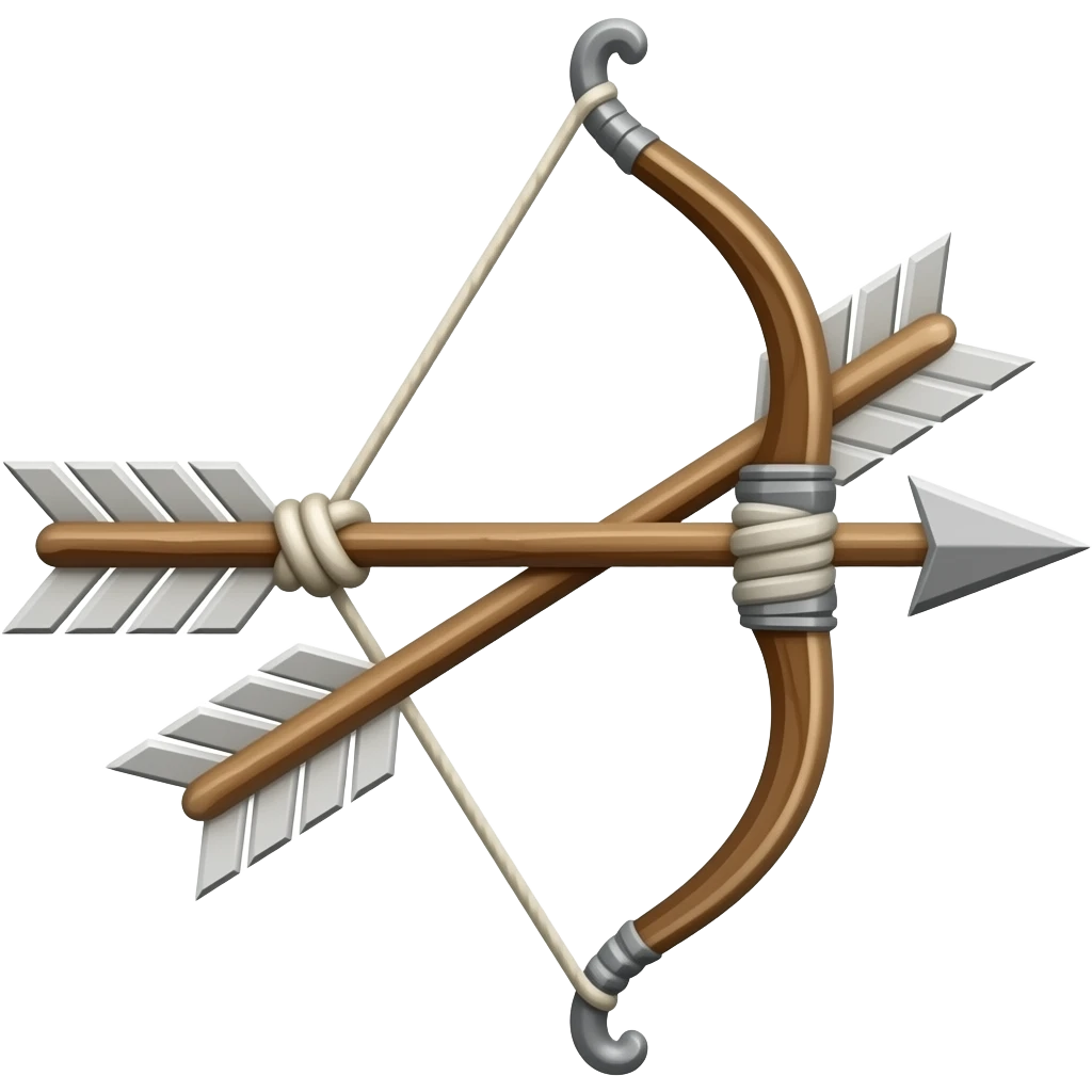 Three arrows is one bow emoji